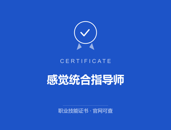 宁波感觉统合指导师证书 蓝色证书封面 职业技能证书 发证机构官网可查